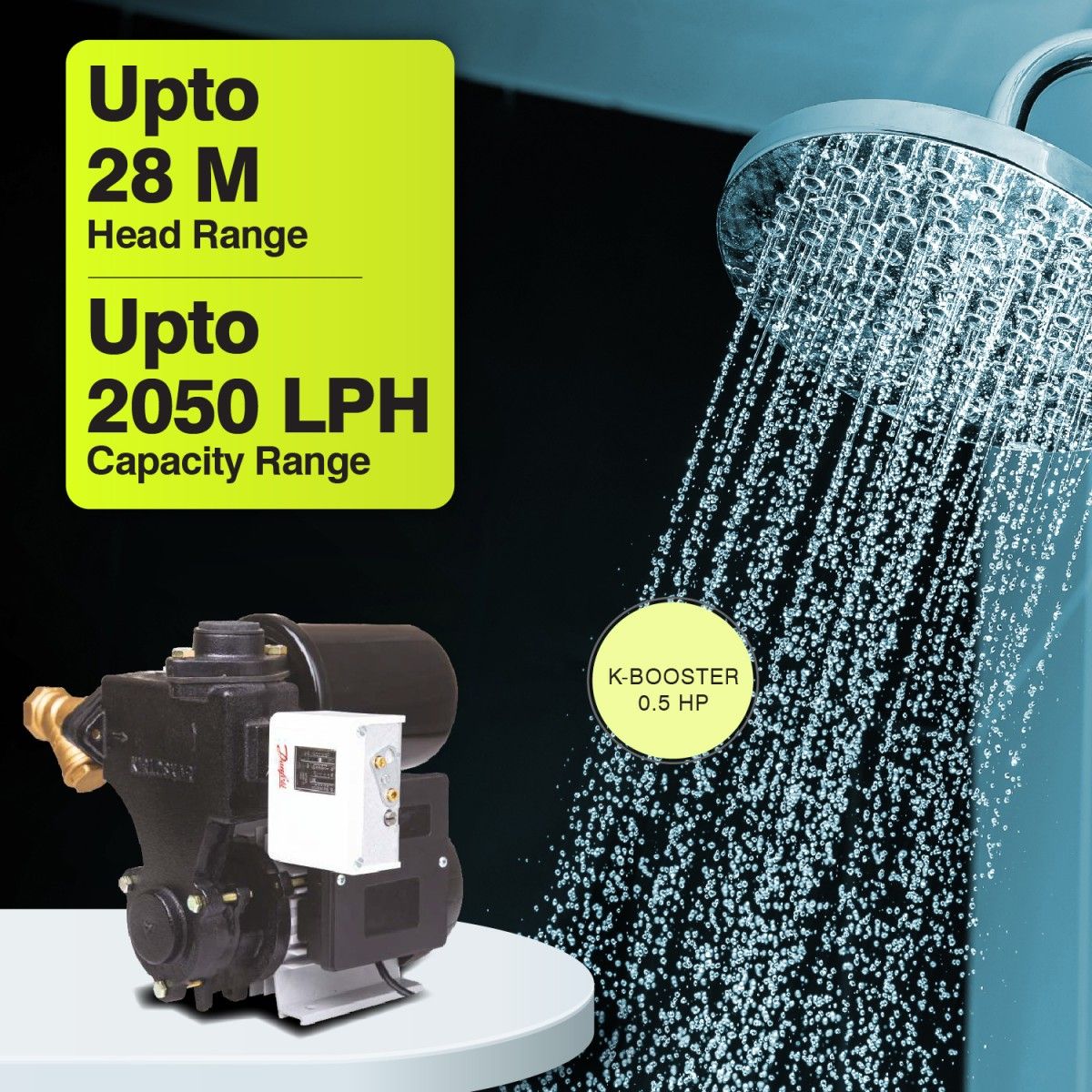 Pressure Boosting Pump, K-Booster, 0.5 HP, Single Phase, 220 Volts, Size 25mm X 25mm