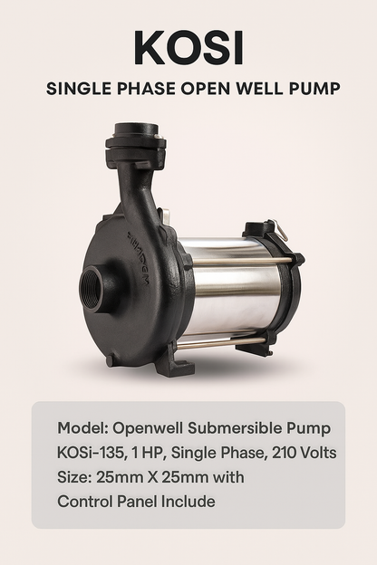 Self-Priming Pump, V FLOW, 1 HP, Single Phase, 240 Volts, Size 25mm X 25mm