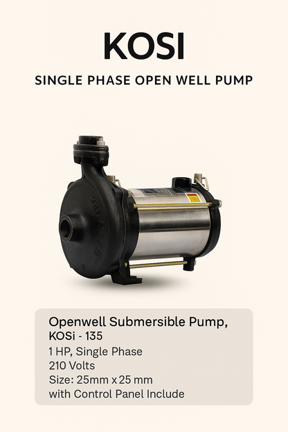 Self-Priming Pump, V FLOW, 1 HP, Single Phase, 240 Volts, Size 25mm X 25mm