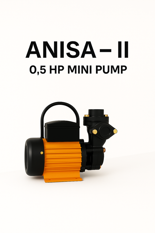 Self-priming Pump, Kirloskar ANISA-II, 0.5 HP, Single Phase, 260 Volts, 25mm x 25mm