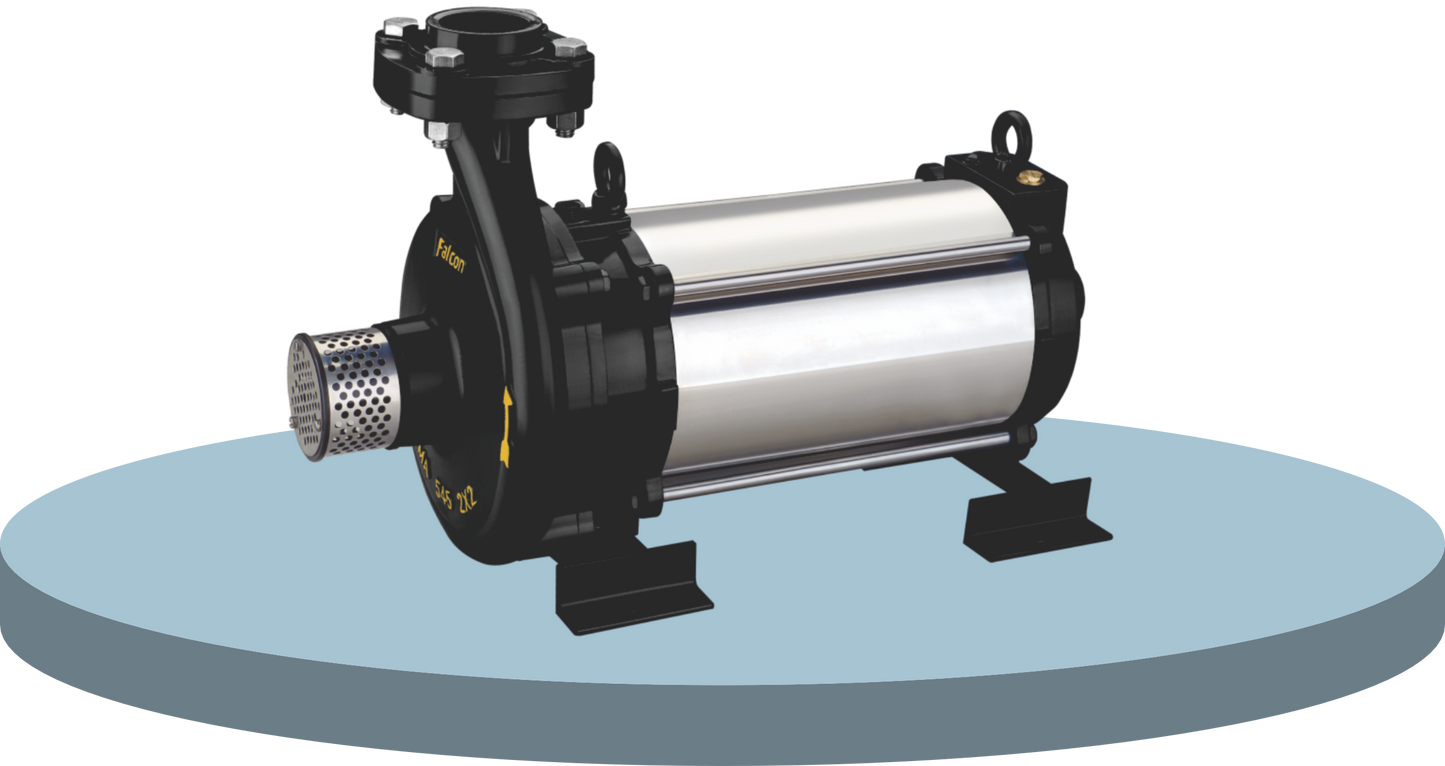 Borewell Submersible Pump, Falcon V4 Premium, 1 HP, Single Phase, 230 Volts, Size 16mm