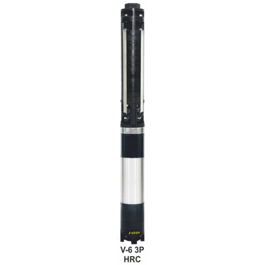 Borewell Submersible Pump, Falcon V6 HRS 3-PC 7.5x8, 7.5 HP, Three Phase, 415 Volts, Size 150 mm