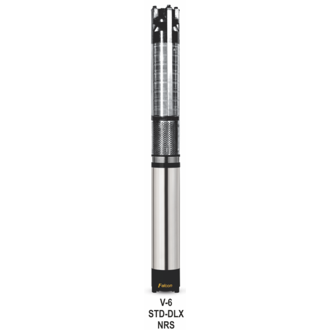 Borewell Submersible Pump, Falcon V6 HRS STD-DLX 5x5, 5 HP, Three Phase, 415 Volts, Size 150 mm