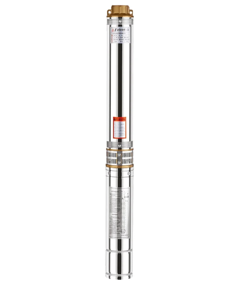 Borewell Submersible Pump, Falcon V4 UT Oilfields, 1.5 HP, Single Phase, 230 Volts, Size 14mm