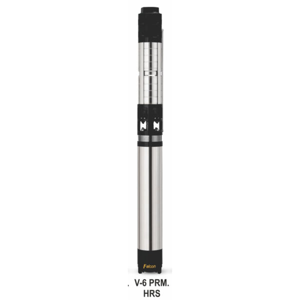 Borewell Submersible Pump, Falcon V6 Premium HRS 7.5x8, 7.5 HP, Three Phase, 415 Volts, Size 150 mm