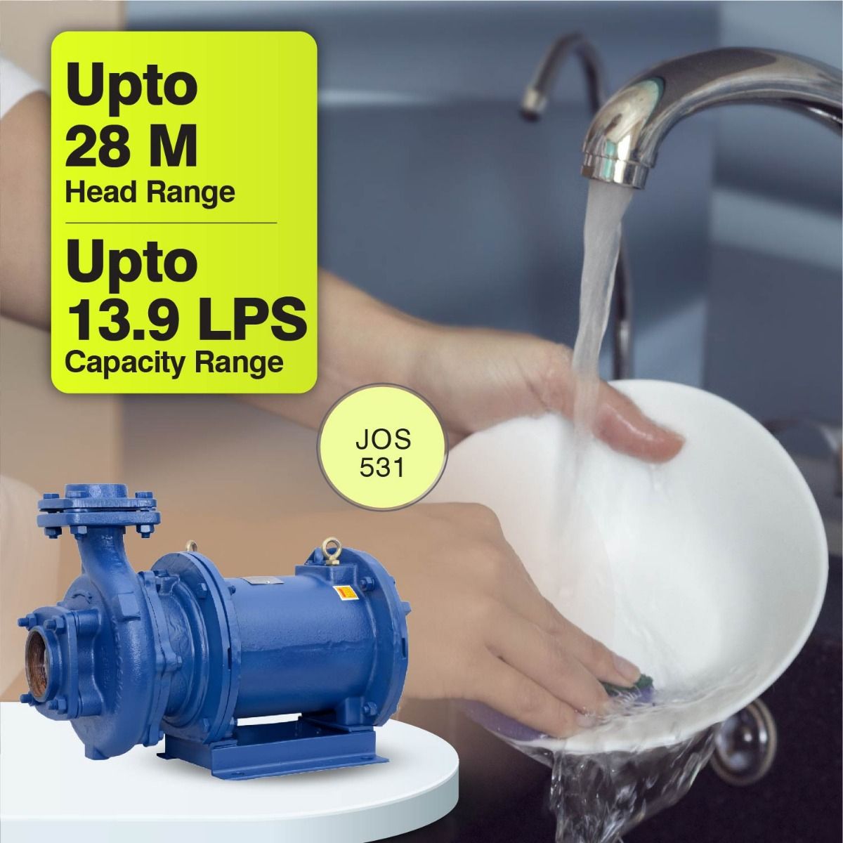 Openwell Submersible Pump, JOS-531, 5 HP, Three Phase, 380 Volts, Size 65mm X 65mm
