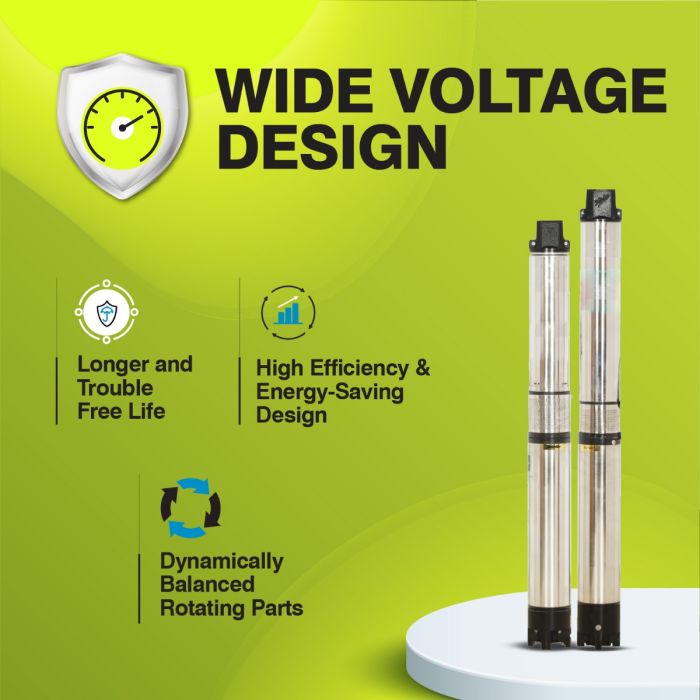Borewell Submersible Pump, NEO 35-2022, 2 HP, Single Phase, 220 Volts, Size 32mm