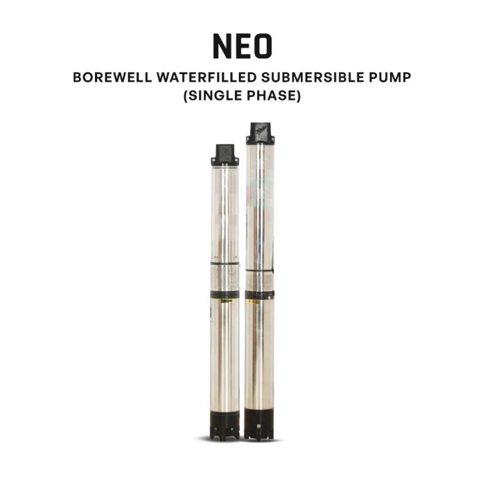 Borewell Submersible Pump, NEO 35-2022, 2 HP, Single Phase, 220 Volts, Size 32mm